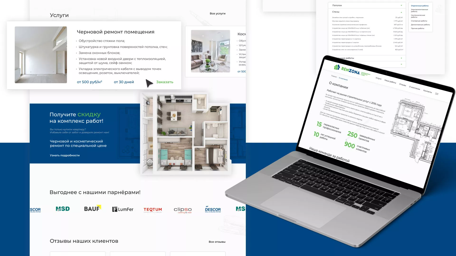 Разработка сайта компании «REMZONA» в Городце