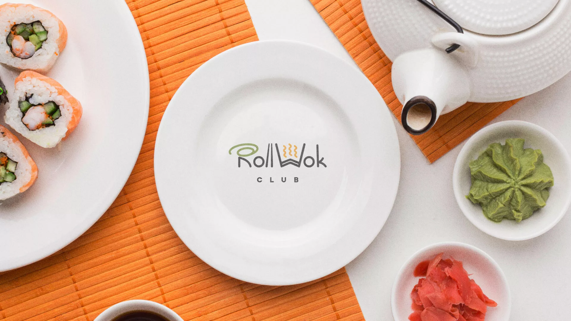 Разработка логотипа и фирменного стиля в Городце для суши-бара «Roll Wok Club» Разработка логотипа и фирменного стиля в Городце для суши-бара «Roll Wok Club»