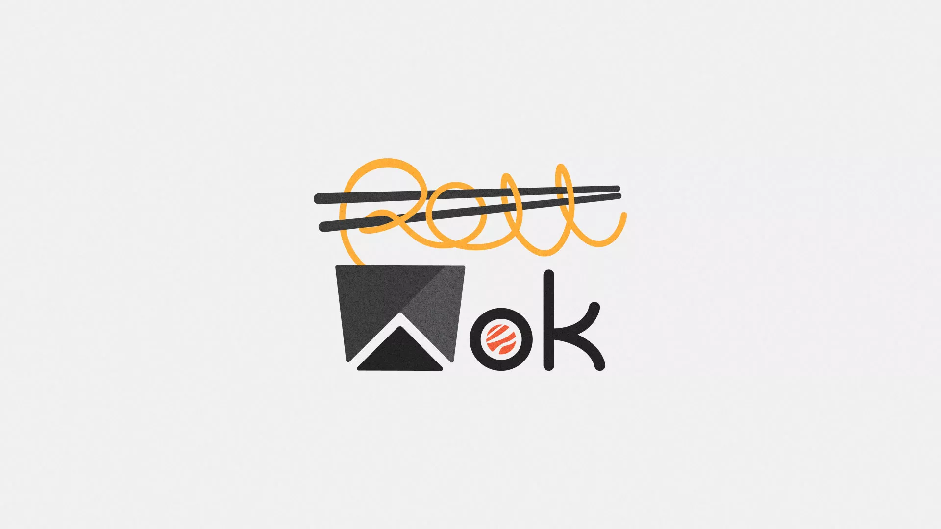 Разработка логотипа в Городце для суши-бара «Roll Wok Club»